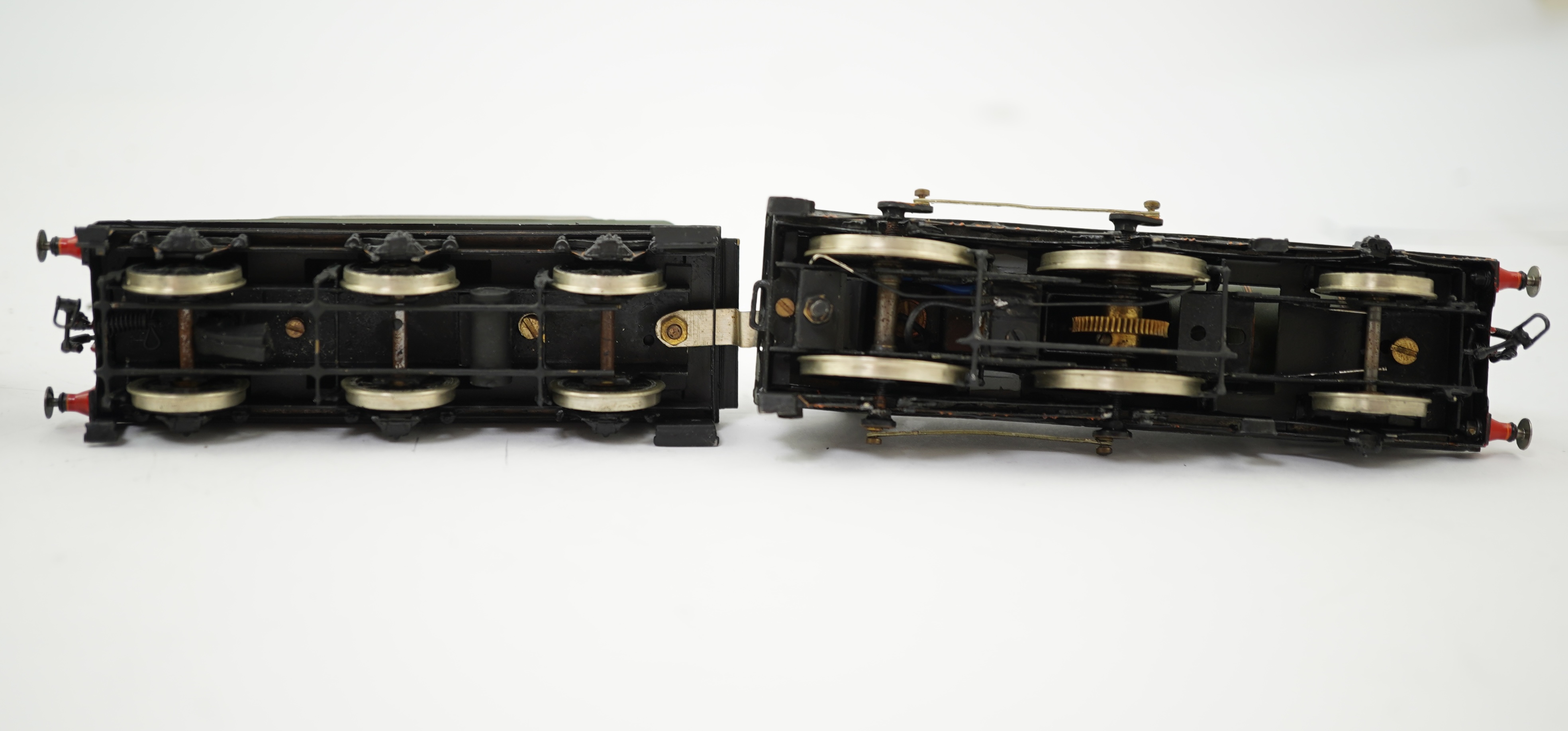 Two 00 gauge brass and white metal kit built GWR tender locomotives; a 4700 class 2-8-0, 4700, together with a Dean Barnum class 2-4-0, 3223, constructed, painted and lined to a high standard, both motored for two rail o